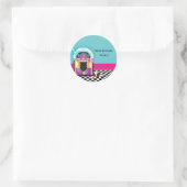 50's Sock Hop Dansfeest Jukebox Roze Sticker (Tas)