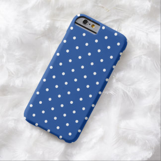 50s stijl kobaltblauwe iPhone 6 hoes met polka sti