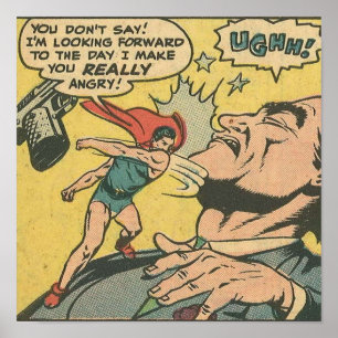 50s strips Super held  strips Golden age c Poster