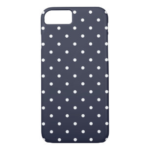 50s Style Classic Blue Polka Dot iPhone 7 Hoesje