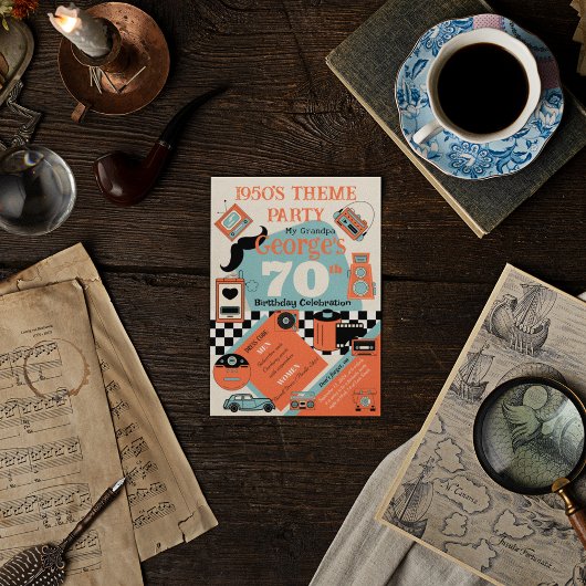 50's Style Verjaardag Kaart