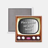 50s Televisie Sjabloon Magneet (Voorkant / Achterkant)