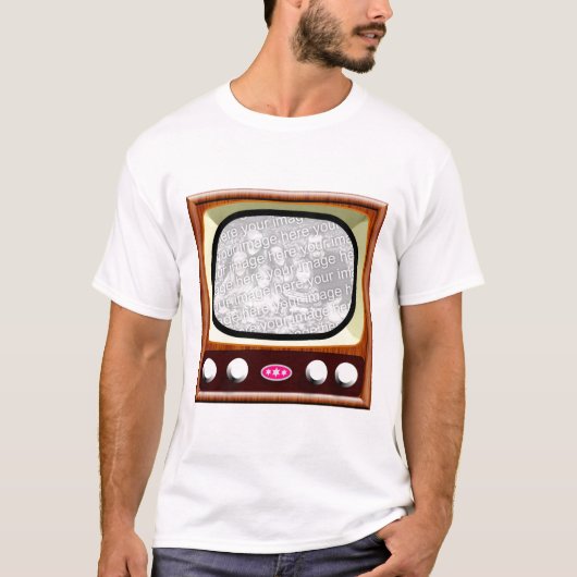 50s Televisie Sjabloon T-shirt (Voorkant)