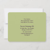 50's Truck Groene Achterkant Persoonlijk Kantoorad Aankondiging (Achterkant)