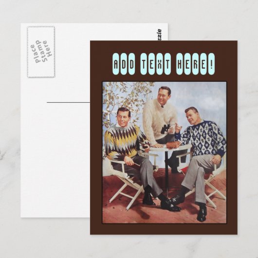 50's trui jongens briefkaart (Voorkant / Achterkant)