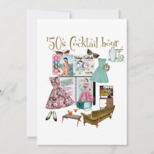 '50s Uitnodigingen van cocktail-uren