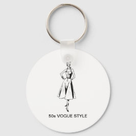 50s VOGUE STIJLE SLEUTELRING Sleutelhanger