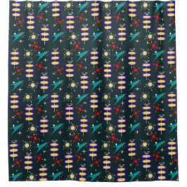 50's Vormen Douchegordijn