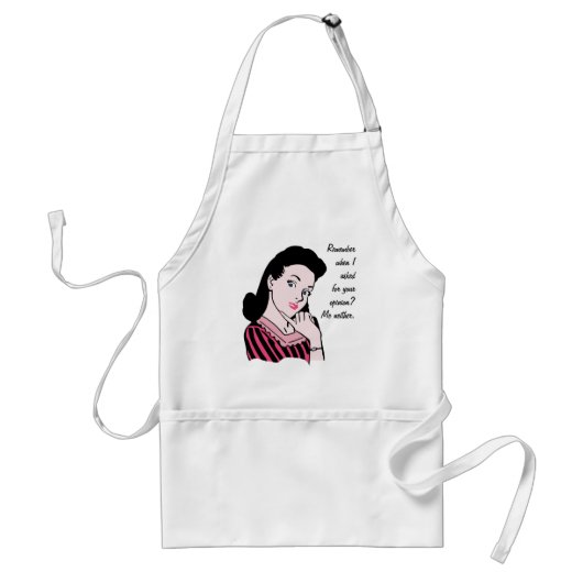 50s Vrouw Sarcasme Standaard Schort (Voorkant)