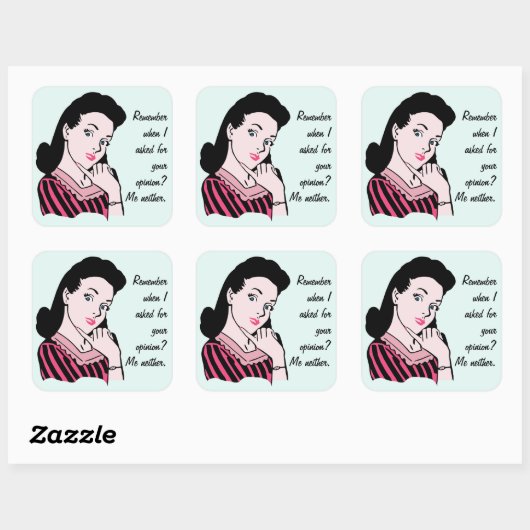 50s Vrouw Sarcasme Sticker (Vel)