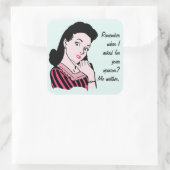 50s Vrouw Sarcasme Sticker (Tas)