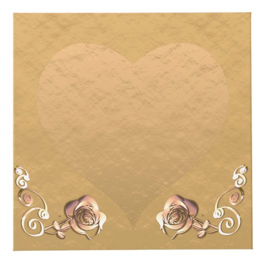 50ste, 1ste Jubileum voor bruiloft Golden Heart Li Kubus (Voorkant)