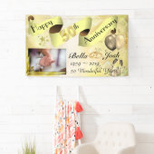 50ste bruiloft Jubileum banner met foto (Insitu)