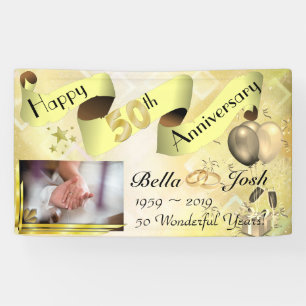 50ste bruiloft Jubileum banner met foto