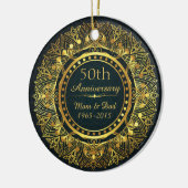 50ste bruiloft Jubileum Classic Elegant Keramisch Ornament (Links)
