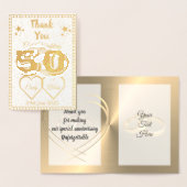 50ste bruiloft Jubileum dank u kaarten (Display)