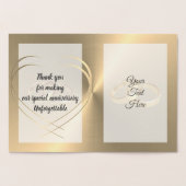 50ste bruiloft Jubileum dank u kaarten (Binnen)