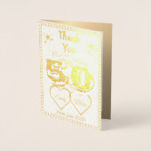 50ste bruiloft Jubileum dank u kaarten (Voorkant)