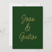 50ste bruiloft Jubileum | goudbelettering | Green Kaart (Achterkant)