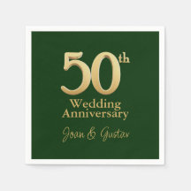 50ste bruiloft Jubileum | goudbelettering | Green