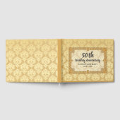 50ste bruiloft Jubileum Gouden Damask Gepersonalis Gastenboek (Volledig)
