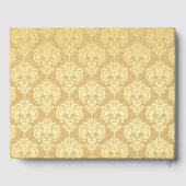 50ste bruiloft Jubileum Gouden Damask Gepersonalis Gastenboek (Achterkant)
