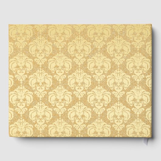 50ste bruiloft Jubileum Gouden Damask Gepersonalis Gastenboek (Achterkant)