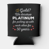 50ste bruiloft Jubileum I - Gold Funny Couple Blikjeskoeler (Voorkant)