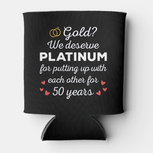 50ste bruiloft Jubileum I - Gold Funny Couple Blikjeskoeler (Voorkant)