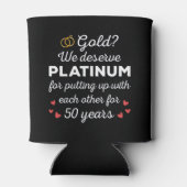 50ste bruiloft Jubileum I - Gold Funny Couple Blikjeskoeler (Achterkant)