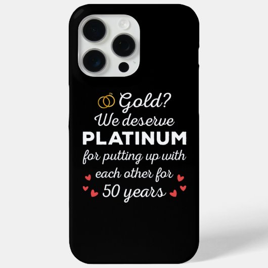 50ste bruiloft Jubileum I - Gold Funny Couple Case-Mate iPhone Case (Achterkant)