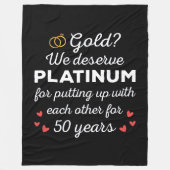50ste bruiloft Jubileum I - Gold Funny Couple Fleece Deken (Voorkant)