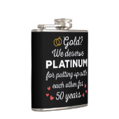 50ste bruiloft Jubileum I - Gold Funny Couple Heupfles (Rechts)