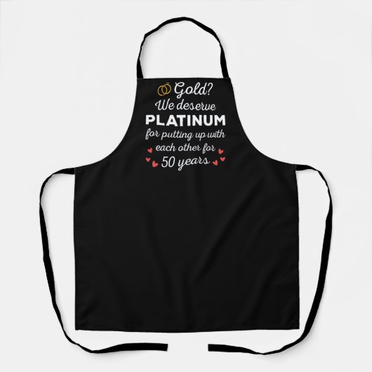 50ste bruiloft Jubileum I - Gold Funny Couple Schort (Voorkant)