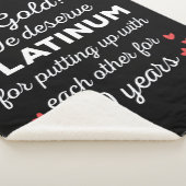 50ste bruiloft Jubileum I - Gold Funny Couple Sherpa Deken (3/4)