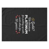 50ste bruiloft Jubileum I - Gold Funny Couple Tafelkleed (Voorkant (Horizontaal))