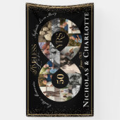 50ste bruiloft Jubileum Infinity Fotocollage Spandoek (Verticaal)