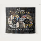 50ste bruiloft Jubileum Infinity Fotocollage Wandkleed (Voorkant (horizontaal))