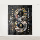 50ste bruiloft Jubileum Infinity Fotocollage Wandkleed (Voorkant)