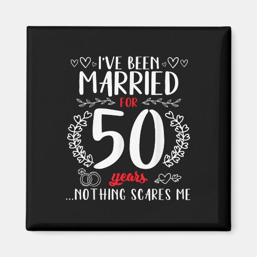 50ste bruiloft Jubileum koppels getrouwd 50 Magneet (Voorkant)