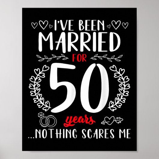 50ste bruiloft Jubileum koppels getrouwd 50 Poster (Voorkant)