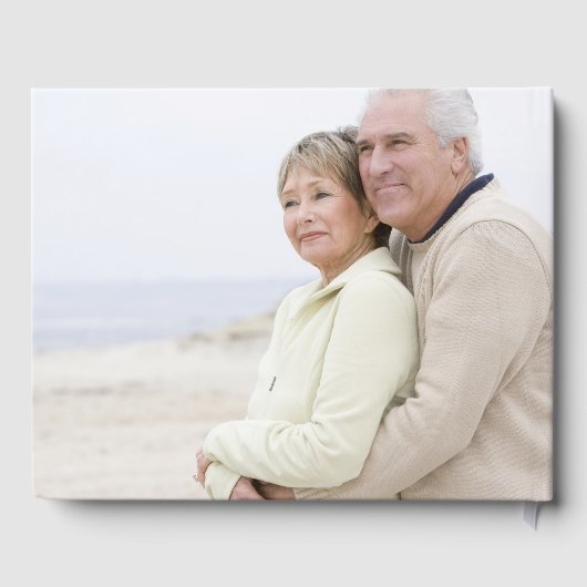 50ste bruiloft Jubileum Modern Vier Fotocollage Gastenboek (Achterkant)