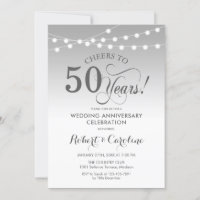 50ste bruiloft Jubileum - Silver White
