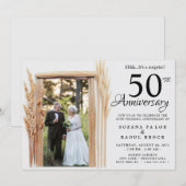 50ste bruiloft Jubileum toen en nu foto Kaart (Voorkant / Achterkant)