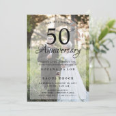 50ste bruiloft Jubileum toen en nu foto Kaart (Staand voorkant)