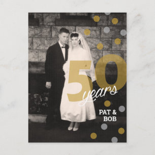 50ste bruiloft Jubileum Uitnodiging Briefkaart