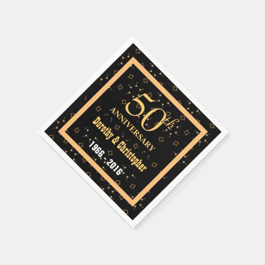 50ste bruiloft Jubileum V02 Servetten (Hoek)