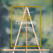 50ste bruiloft Jubileum Welkom Acryl Bord (Neutraal)