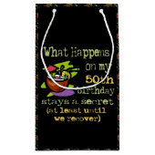 50ste cadeautjes van de Birthday Party. Wat gebeur Klein Cadeauzakje (Achterkant)