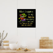 50ste cadeautjes van de Birthday Party. Wat gebeur Poster (Keuken)